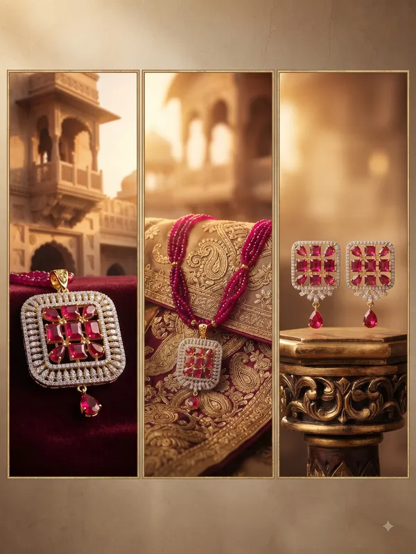 Royal_Ruby_&_Diamond_Floral_Jewelry_Set