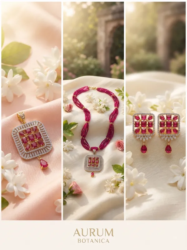 Royal_Ruby_&_Diamond_Floral_Jewelry_Set