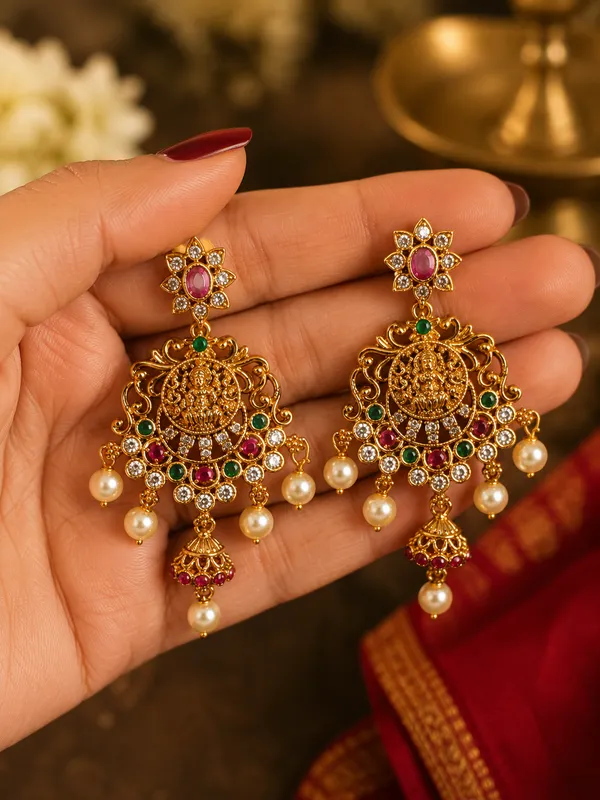 Sri_Mahalakshmi_Heritage_Temple_Necklace_Set_|_Antique_Gold-Plated_South_Indian_Bridal_Jewellery_with_CZ,_Ruby,_Emerald_&_Pearl