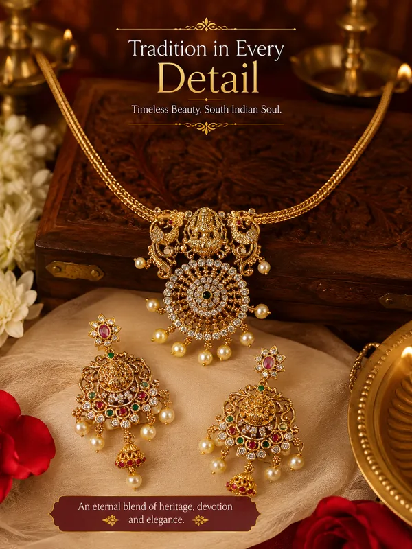 Sri_Mahalakshmi_Heritage_Temple_Necklace_Set_|_Antique_Gold-Plated_South_Indian_Bridal_Jewellery_with_CZ,_Ruby,_Emerald_&_Pearl