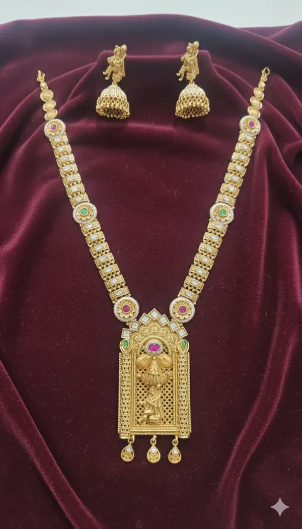 Long_Temple_Jewelry_Haram_Necklace_with_Figure_of_radha-krishna_Pendant