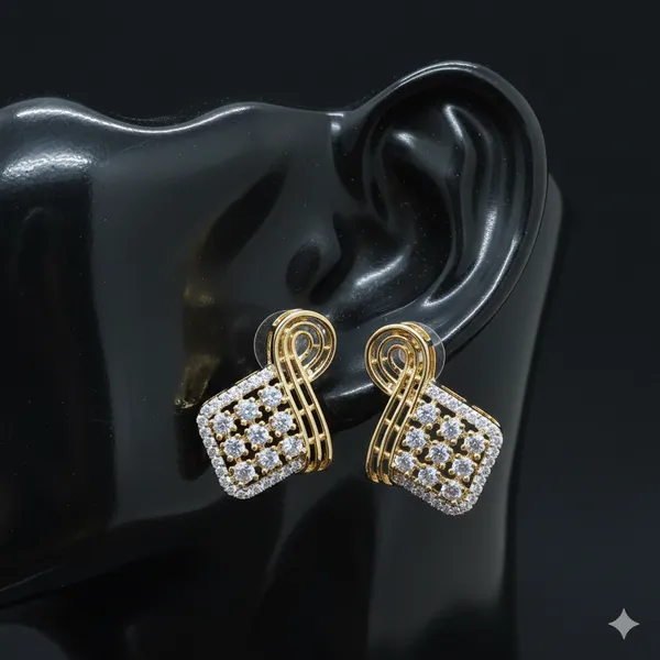 Gold_Plated_Brocket_American_Diamond_Pendant_with_Rhodium_Chain_and_Stud_Earrings
