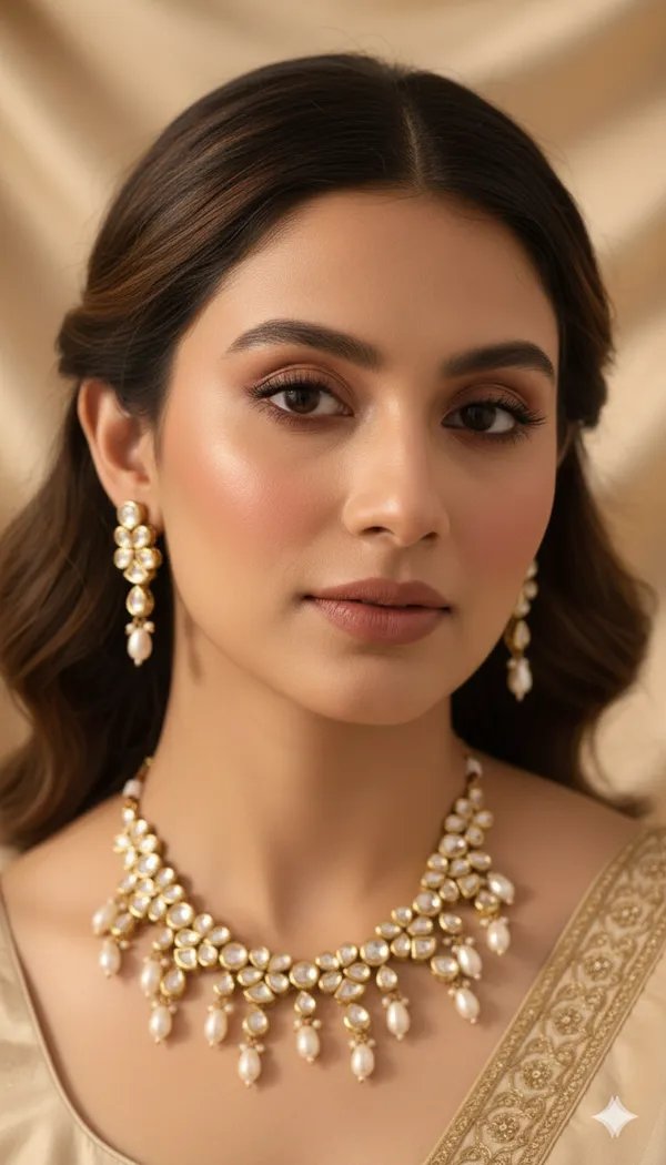 White_Kundan_Two-Line_Broad_Necklace_with_Earring_Set_for_Women