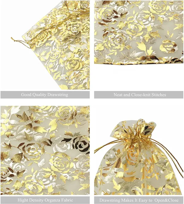 100_Pcs_Potli_Bags,_Organza_Pouches_4X6_Inches_With_Drawstring_Small_Potli_Bags_For_Return_Gifts_For_Wedding|_Party_|Baby_Shower|_Dry_Fruit_Pouches_(Gold)