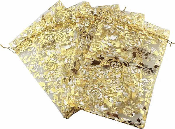 100_Pcs_Potli_Bags,_Organza_Pouches_4X6_Inches_With_Drawstring_Small_Potli_Bags_For_Return_Gifts_For_Wedding|_Party_|Baby_Shower|_Dry_Fruit_Pouches_(Gold)