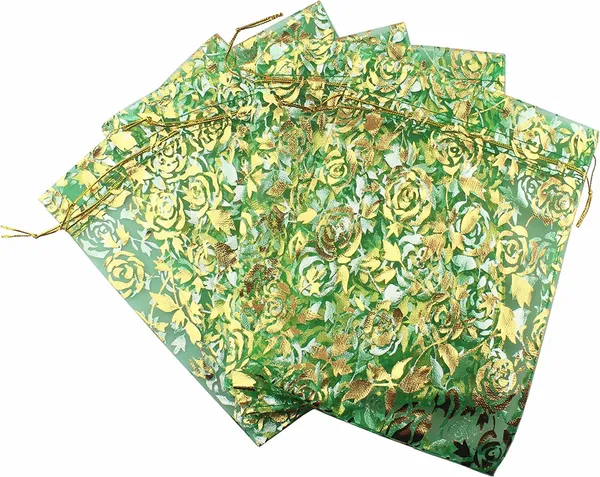 50_Pcs_Potli_Bags,_Organza_Pouches_5X7_With_Drawstring_Small_Potli_Bags_For_Return_Gifts_For_Wedding|_Party_|Baby_Shower|_Dry_Fruit_Pouches_(Green)