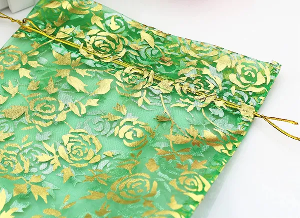 50_Pcs_Potli_Bags,_Organza_Pouches_5X7_With_Drawstring_Small_Potli_Bags_For_Return_Gifts_For_Wedding|_Party_|Baby_Shower|_Dry_Fruit_Pouches_(Green)