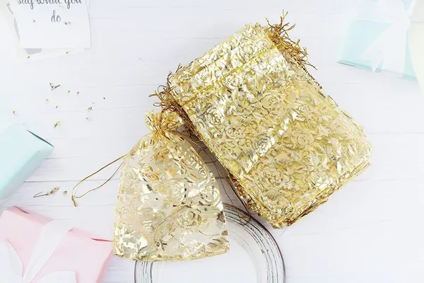 50_Pcs_Potli_Bags,_Organza_Pouches_5X7_Inches_With_Drawstring_Small_Potli_Bags_For_Return_Gifts_For_Wedding|_Party_|Baby_Shower|_Dry_Fruit_Pouches_(Gold)