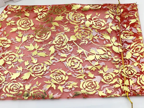 100_Pcs_Potli_Bags,_Organza_Pouches_4X6_Inches_With_Drawstring_Small_Potli_Bags_For_Return_Gifts_For_Wedding|_Party_|Baby_Shower|_Dry_Fruit_Pouches_(Red_Flower)