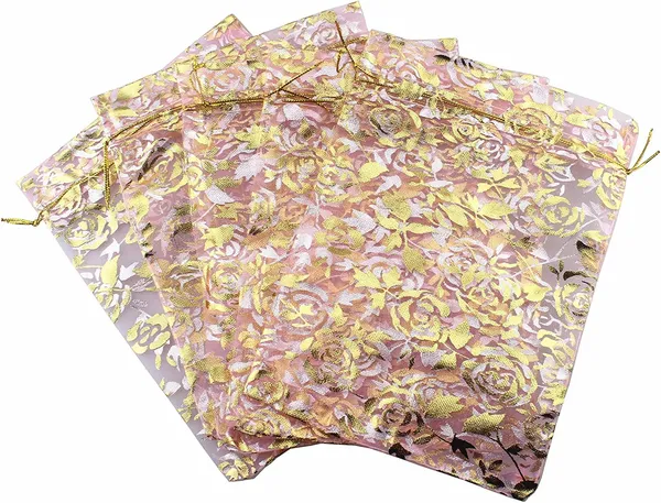 50_Pcs_Potli_Bags,_Organza_Pouches_7_X_9_Inches_With_Drawstring_Small_Potli_Bags_For_Return_Gifts_For_Wedding|_Party_|Baby_Shower|_Dry_Fruit_Pouches_(Pink)_(Pink_Heart)
