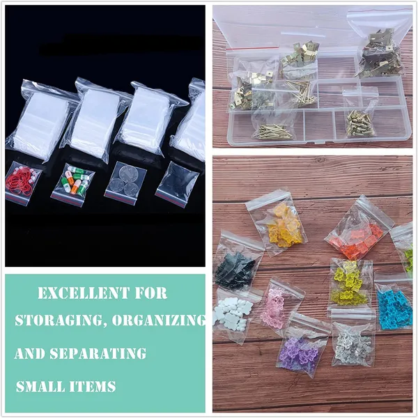 Classic_Eco_Friendly_Bags_2.5"_X_3.5"_Small_Ziplock_Plastic_Bags,_200Pcs_Reusable_Clear_Storage_Bags_For_Seeds,_Jewellery,_Samples,_Coins,_Pills,_Snacks