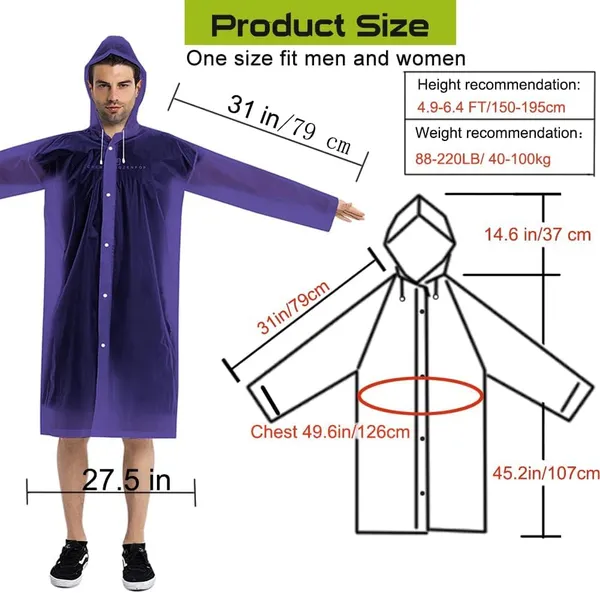 DNY_Rain_Coats_-_Reusable_EVA_Rain_Ponchos_for_Adults_Rain_Jackets_Raincoats_for_Men_&_Women_(Purple)