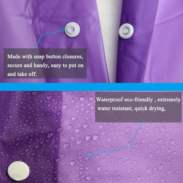 DNY_Rain_Coats_-_Reusable_EVA_Rain_Ponchos_for_Adults_Rain_Jackets_Raincoats_for_Men_&_Women_(Purple)