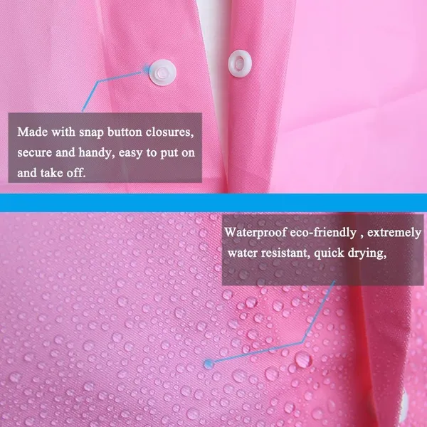 DNY_Rain_Coats_-_Reusable_EVA_Rain_Ponchos_for_Adults_Rain_Jackets_Raincoats_for_Men_&_Women_(Pink)