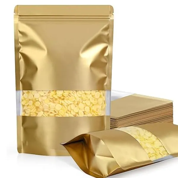 Classic_Eco_Friendly_Bags_Polyester_Waterproof,_Leakproof,_Airtight_Multipurpose_Storage_With_Top_Notch_|_Reusable_Zip_Lock_Stand_Up_Pouches_|_Gold_(20,_100_Grams)