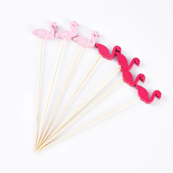 Cocktail_Picks_4.7"_Flamingo_Decor_100Ct_Handmade_Bamboo_Toothpicks_For_Appetizers,_Drinks,_Fruit,_Party_Garnish_Skewers_For_Cocktails,_Hors_D'Oeuvres,_Charcuterie_(100)