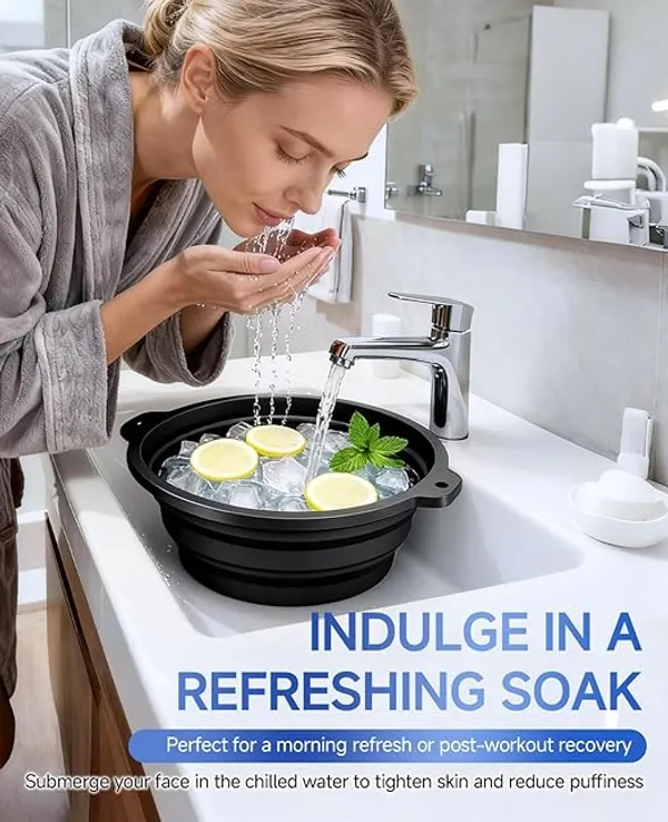 DNY_Face_Ice_Bowl_with_Built-in_Ice_Tray_|_Collapsible_Silicone_Facial_Ice_Bath_Bowl_for_Cold_Plunge_Therapy_|_Skin_Tightening,_Puffiness_&_Acne_Care_|_Portable_Face_Ice_Bath_Spa_Tool