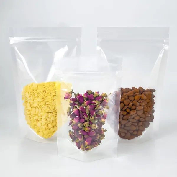 Dny_Waterproof,_Leakproof,_Airtight_Multi-Purpose_Storage_With_Top_Notch_|_Reusable_Zip_Lock_Stand_Up_Pouches_|_Silver_&_Transparent_(20,_100_Grams)