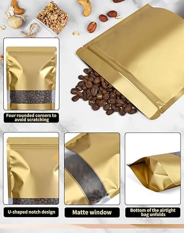 Classic_Eco_Friendly_Bags_Waterproof,_Leakproof,_Airtight_Multi-Purpose_Storage_With_Top_Notch_|_Reusable_Zip_Lock_Stand_Up_Pouches_|_Gold_(20,_1000_Grams)