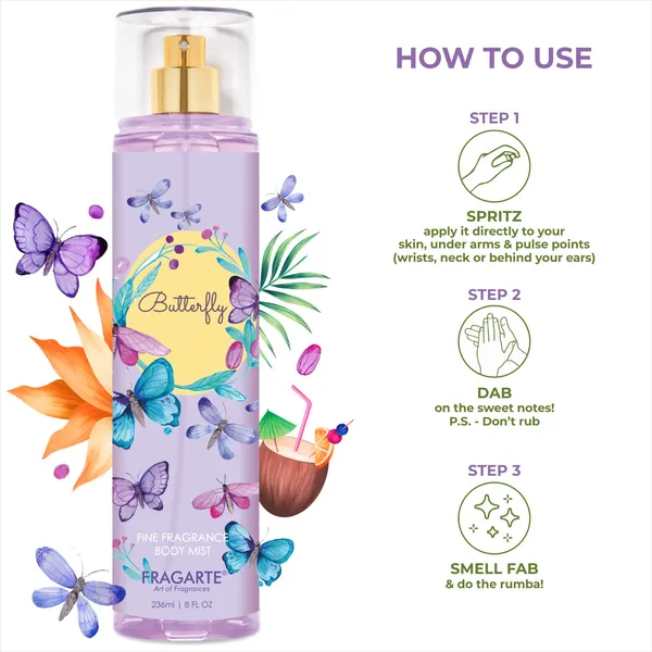 Fragarte__Butterfly__Body_Mist_For_Unisex