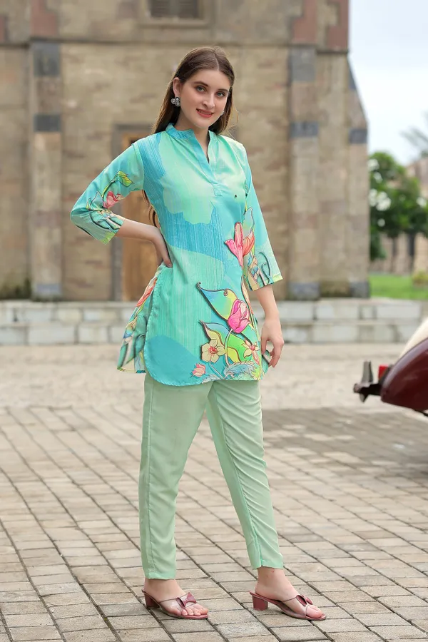 Elegant_Sky_Blue_Floral_Printed_Rayon_Kurti_Casual_&_Office_Wear_For_Women