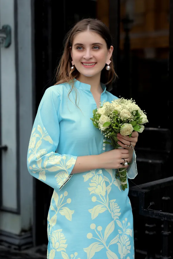 Aqua_Floral_Printed__Rayon_Slub_Co-ord_Set_Kurta_Top-Bottom_for_Women
