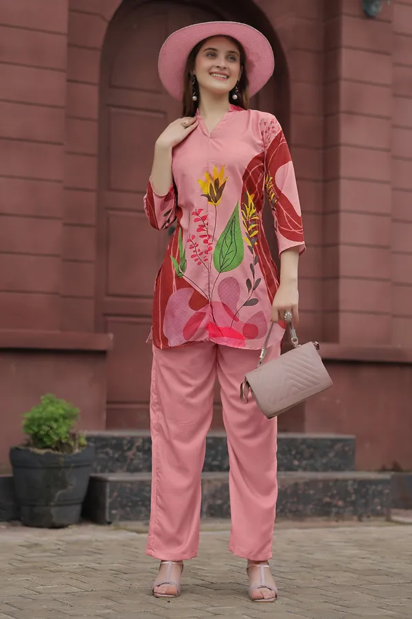 Rust_Rayon_Printed_Co-Ords_Set_For_Women