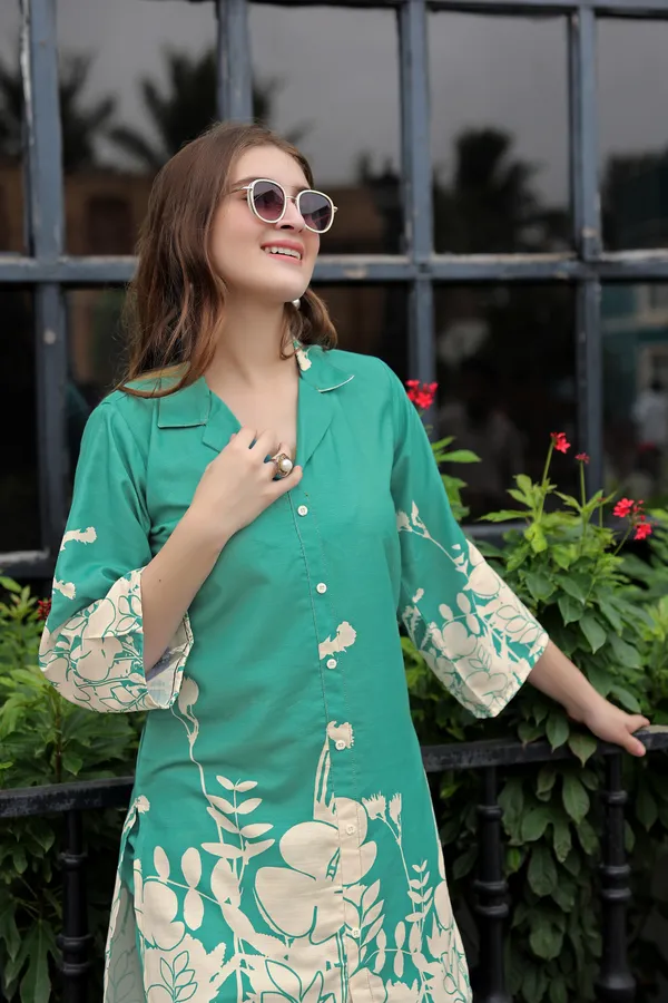 Rama_Printed_Lapel_Collar_Neck_Top_With_Trousers_Co-Ords_For_Women