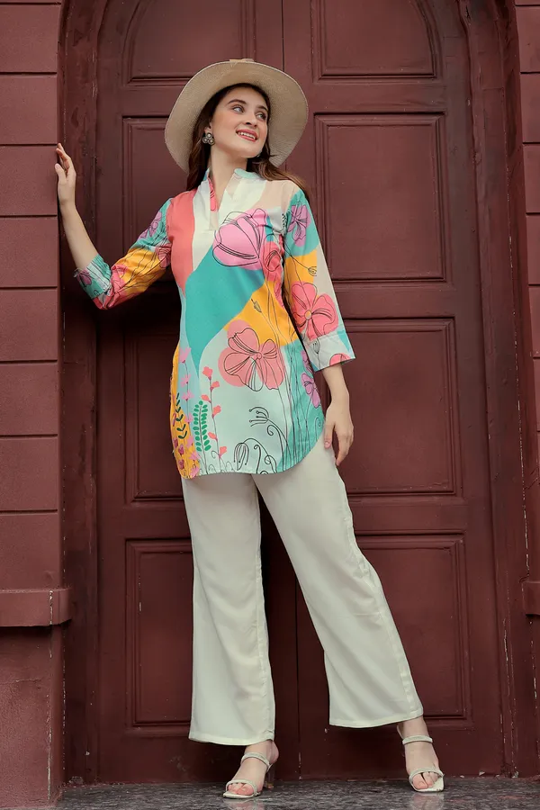 Stylish_Multicolor_Floral_Printed_Rayon_Kurti_Casual_&_Office_Wear_for_Women