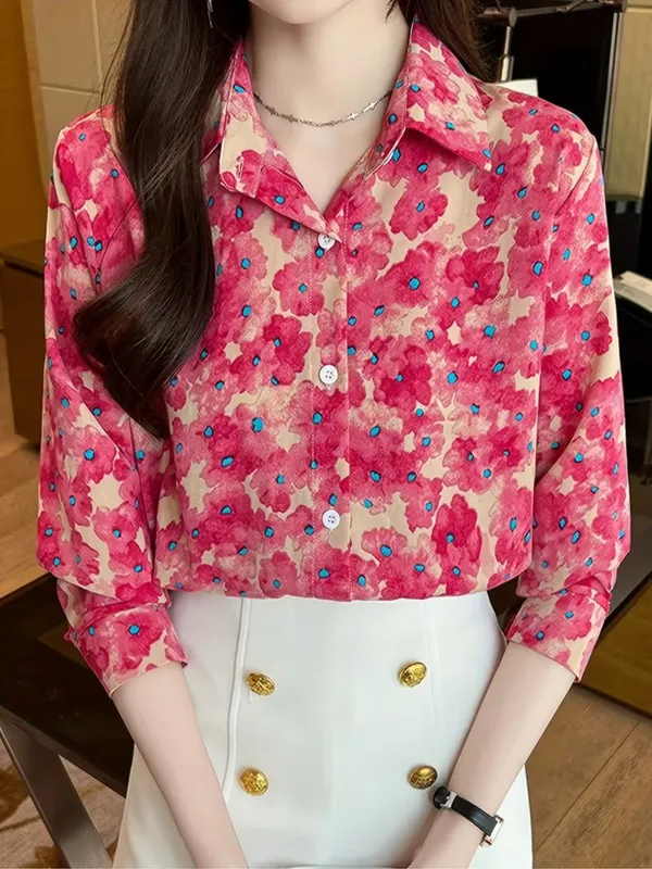 Trendy_Floral_Printed_Button-Down_Shirt_for_Women_|_Elegant_Casual_Office_Wear_Top_|_Spring_Summer_Fashion_Blouse”