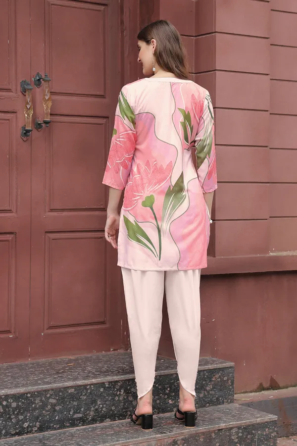 Trendy_Pink_Floral_Printed_Co-ord_Set_Stylish_Rayon_Two-Piece_Outfit_For_Women
