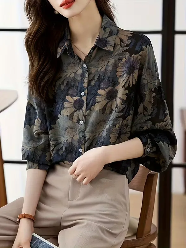 Black_Floral_All-Season_Top_for_Casual_Outings_For_Women