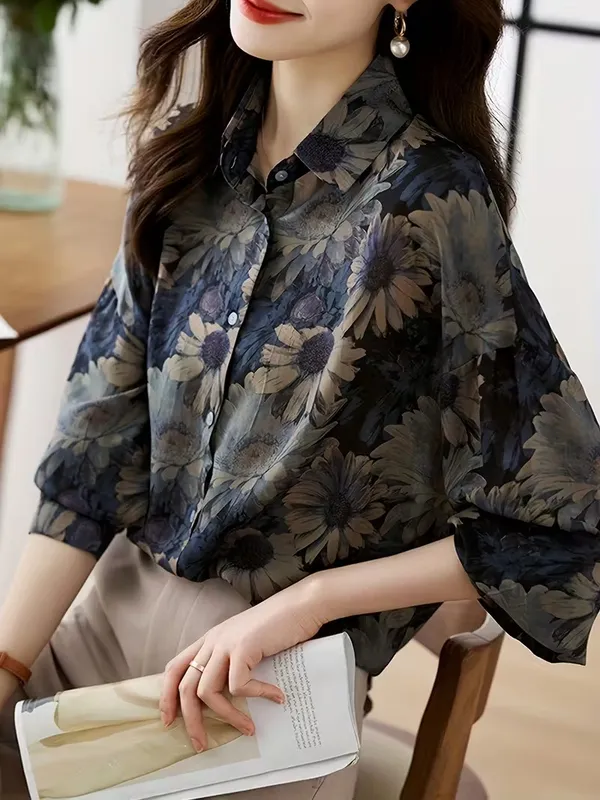 Black_Floral_All-Season_Top_for_Casual_Outings_For_Women