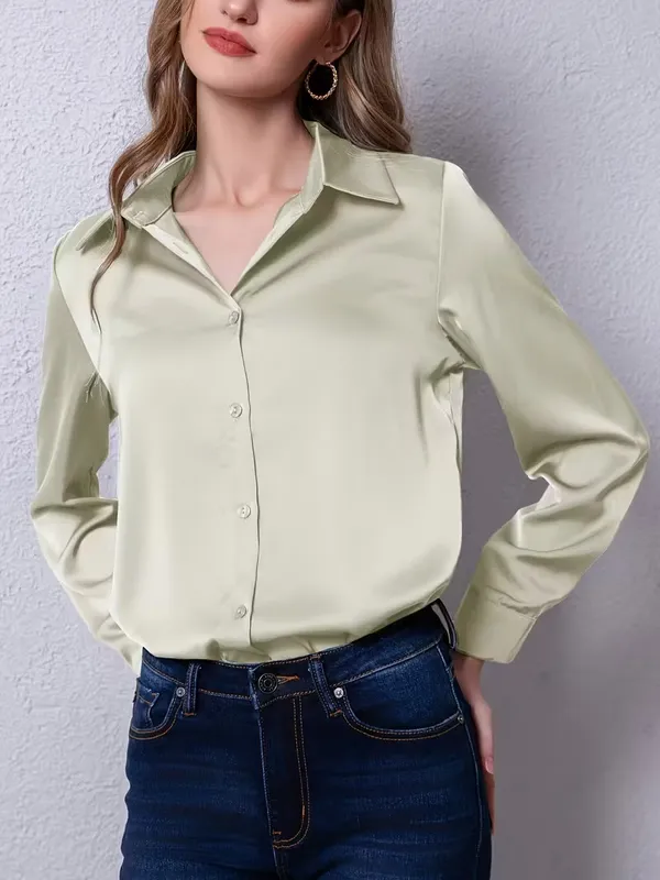 Women’s_Premium_Satin_Button-Down_Shirt_|_Elegant_Solid_Color_Formal_Top_|_Office_Wear_&_Party_Wear_Long_Sleeve_Blouse
