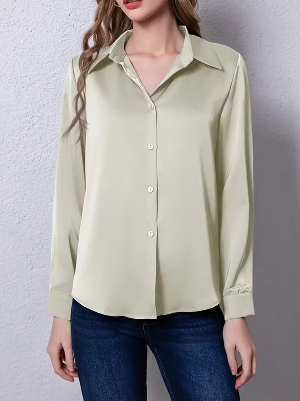 Women’s_Premium_Satin_Button-Down_Shirt_|_Elegant_Solid_Color_Formal_Top_|_Office_Wear_&_Party_Wear_Long_Sleeve_Blouse