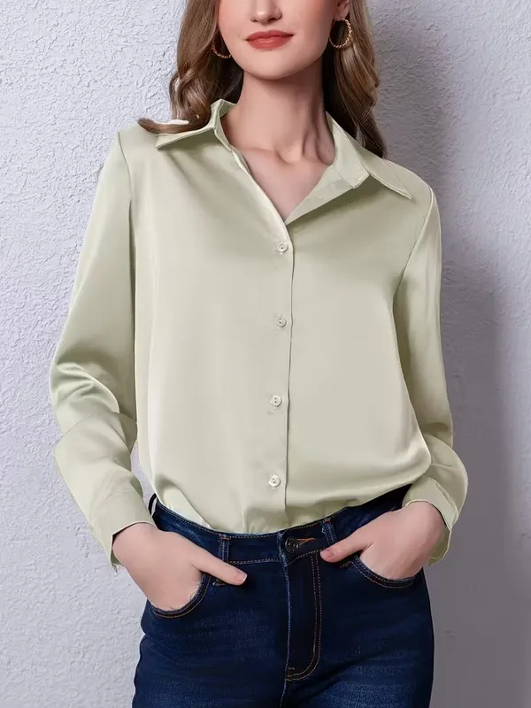 Women’s_Premium_Satin_Button-Down_Shirt_|_Elegant_Solid_Color_Formal_Top_|_Office_Wear_&_Party_Wear_Long_Sleeve_Blouse
