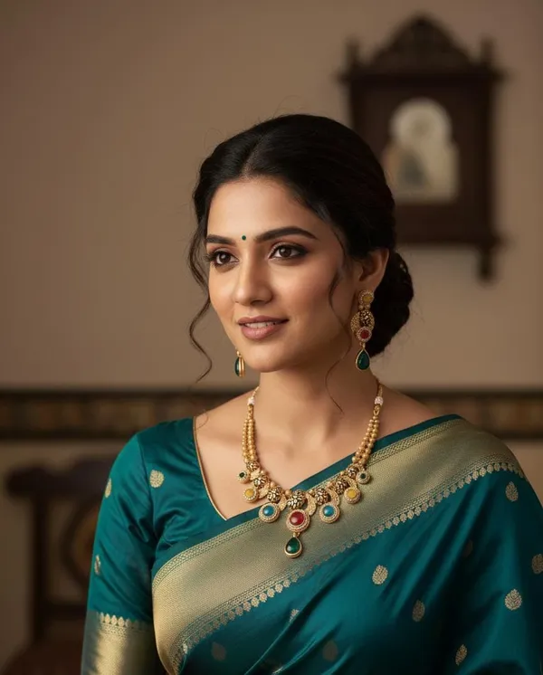 High_Gold_Matte_Finish_Hasdi_Set_with_Earrings