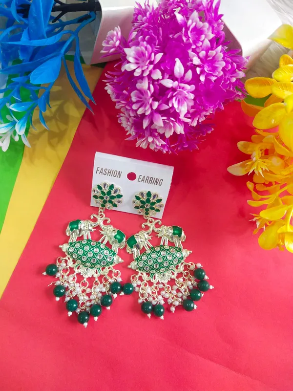 Green_Meenakari_Elephant_Earrings_For_Women