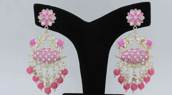 Light_Pink_Meenakari_Elephant_Earrings_For_Women