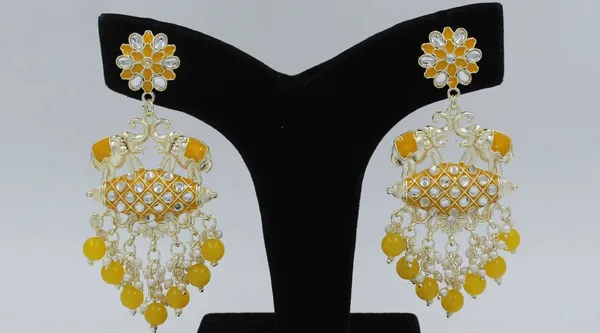 Yellow_Meenakari_Elephant_Earrings_For_Women