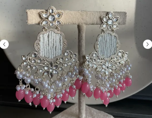 Pink_Shreya_Kundan_Earrings_For_Women