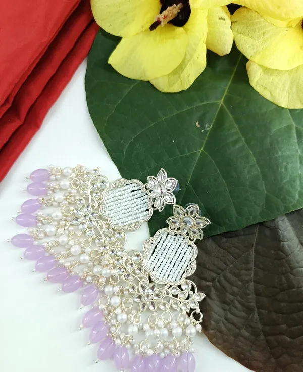 Purple_Shreya_Kundan_Earrings_For_Women