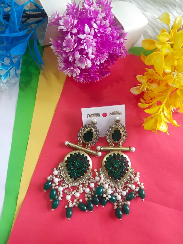 Dark_Green_Shagun_Chandbali_Traditional_Earrings_For_Women