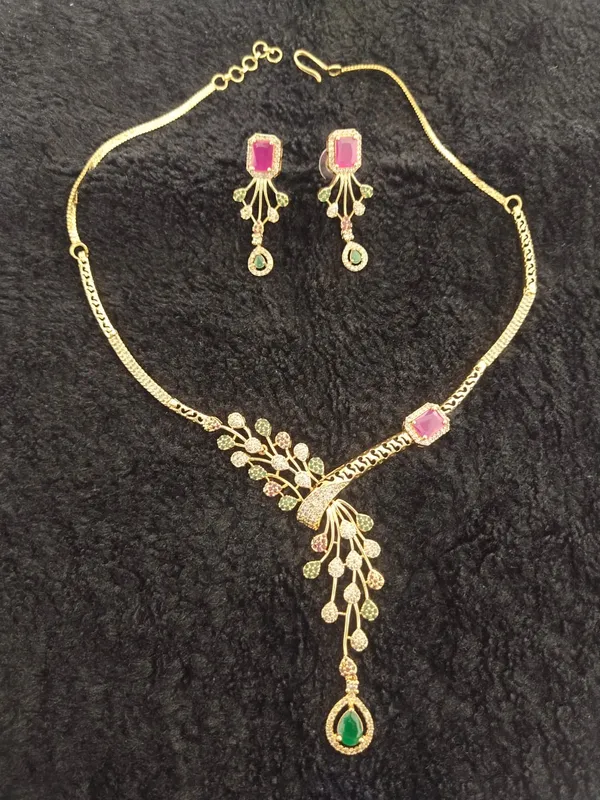Premium_Quality_AD_Necklace_with_earrings