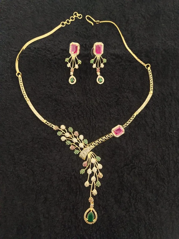 Premium_Quality_AD_Necklace_with_earrings