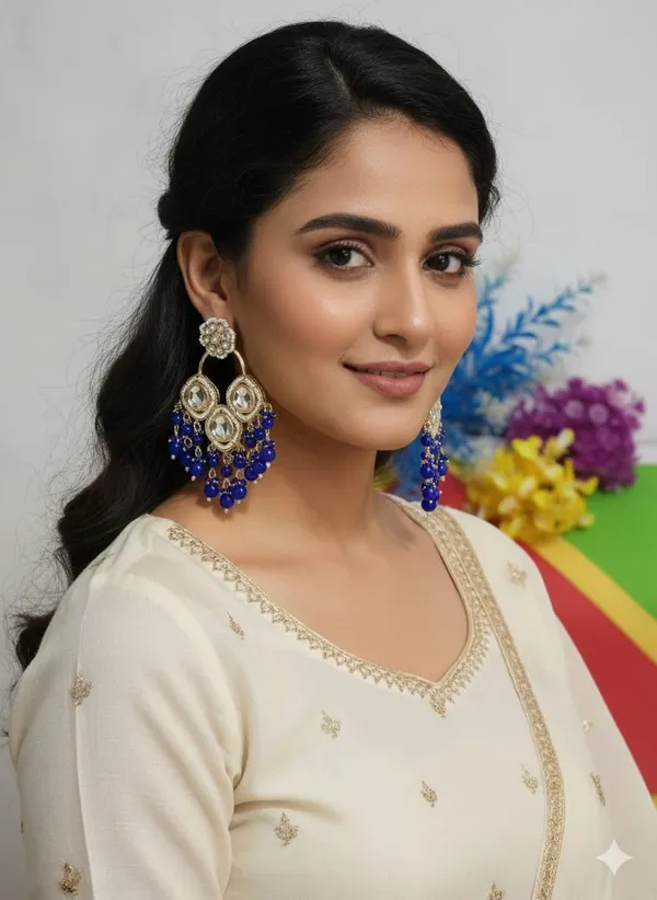 Seher_Luxurious_Kundan_Layered__Dark_Blue_Chandbalis