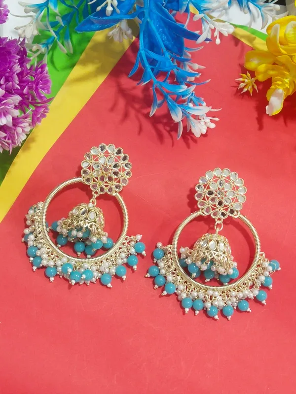 Shaheen_Luxurious_Kundan_Layered__Blue__Chandbalis