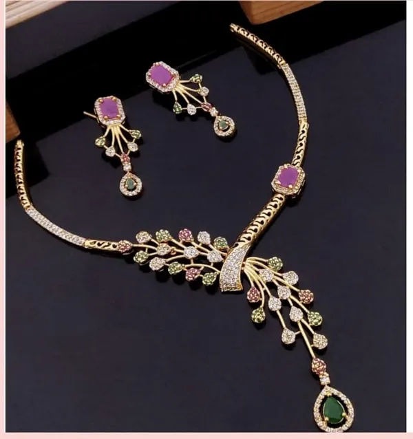 Premium_Quality_AD_Necklace_with_earrings