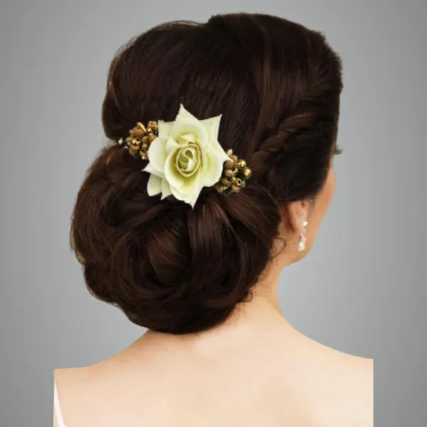 White_Artificial_Flowers_Hair_Accessories_For_Women