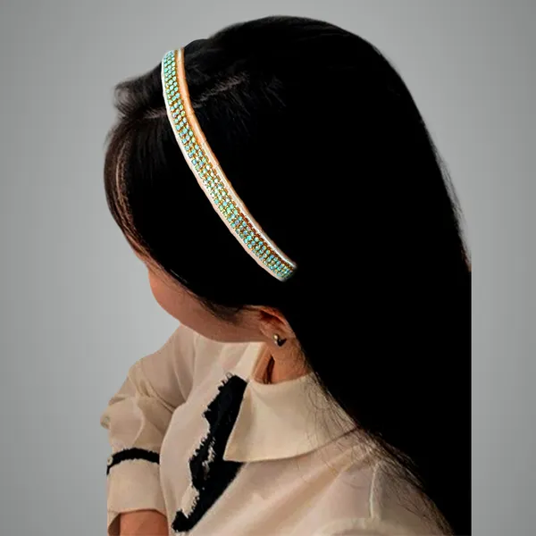 Elegant_Ribbon-Covered_Hair_Band_With_Crystal_Nag_Chain_Adornment_And_Black_Ribbon_Ends_For_A_Chic,_Stylish_Look